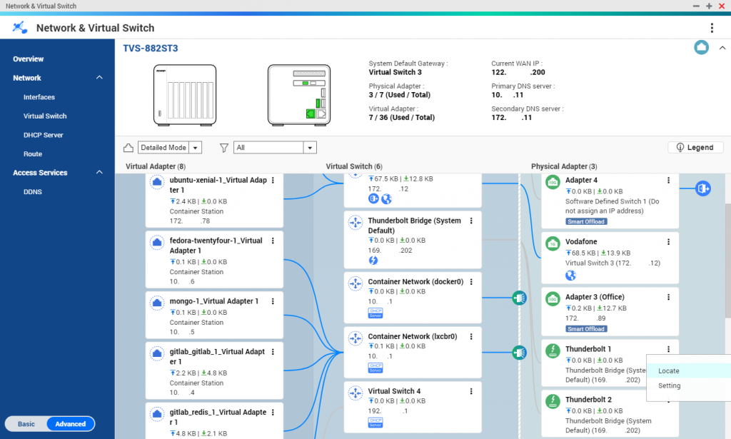 A clear topology for easy overovew of your network environment, including your virtual network.