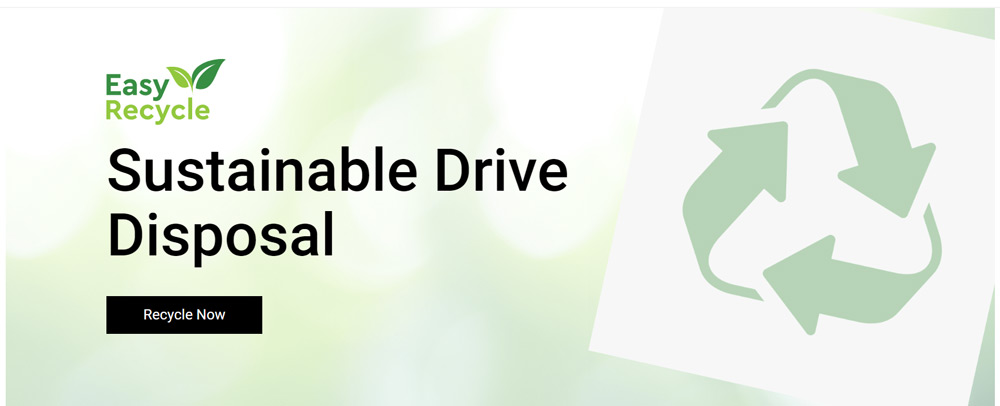 Web banner for Western Digital's Easy Recycle program.