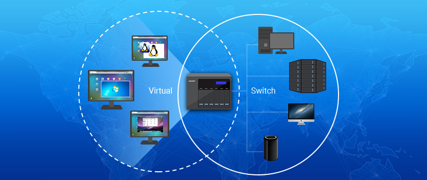 A solid virtual-physical integration provided by QNAP.