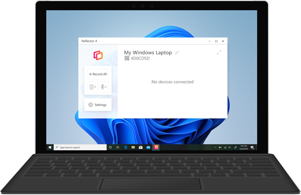 Reflector running on a Windows PC