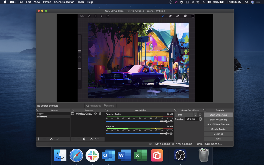 OBS with iPad in Window Capture source