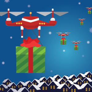 Santa Clause IoT data journey autonomous drones