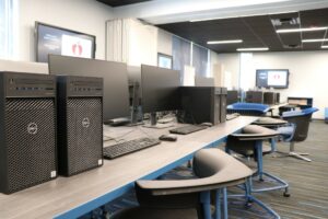 Northeast Early College High School computer lab.