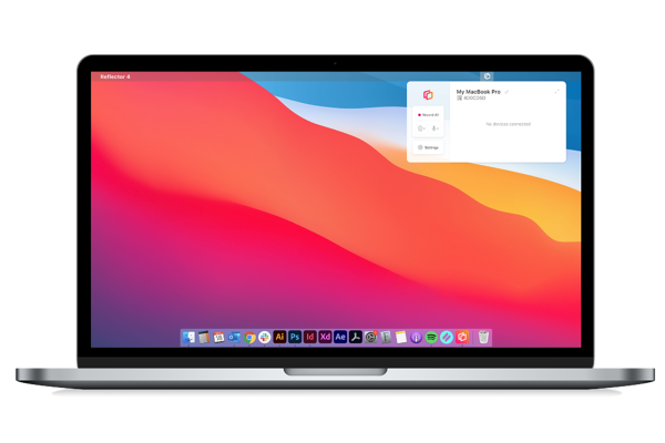 Reflector running on a MacBook
