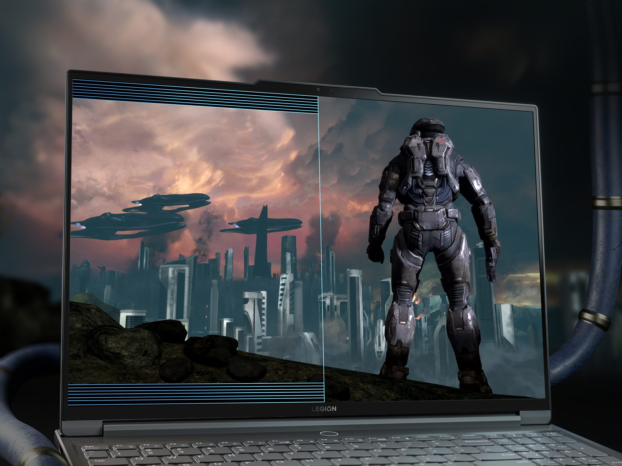 Legion Slim 7i Closeup of the 16x10 display