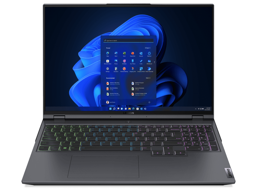 Narrow borders on the Lenovo Legion 5 Pro series allows for 90 percent screen-to-body ratio