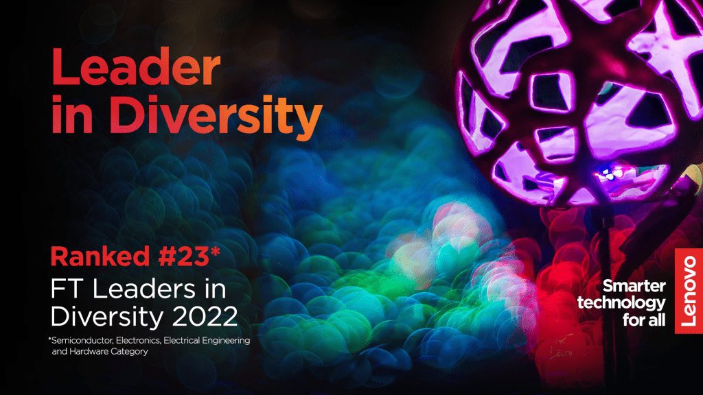 Graphic with text: Leader in Diversity