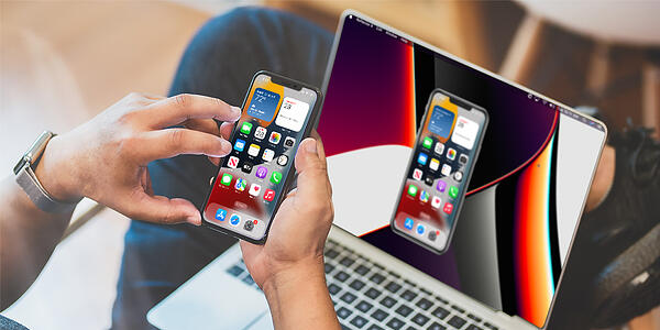 Screen mirroring an iPhone 13 to a Mac