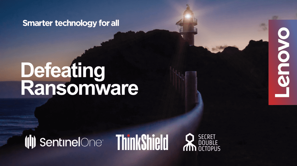 Text on graphic: Defeating Ransomware