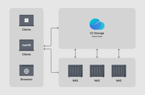 Figure 5: Securely access your Hybrid Share folders through any browser if you have no access to the connected Synology systems.