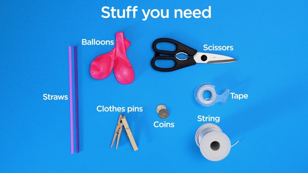 STEM at Home: Balloon race stuff you need