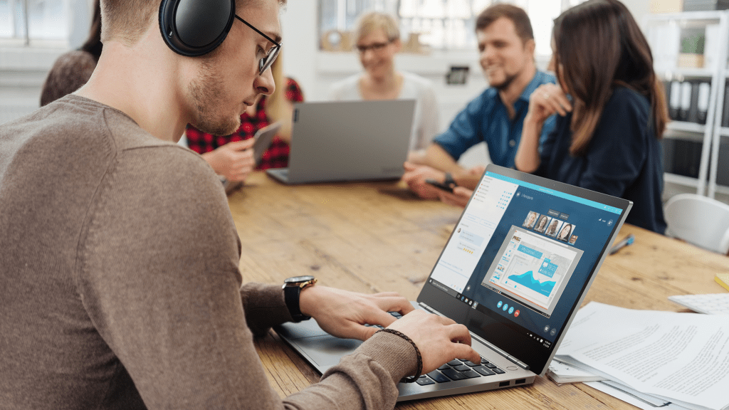 ThinkBook 14S in shared workspace