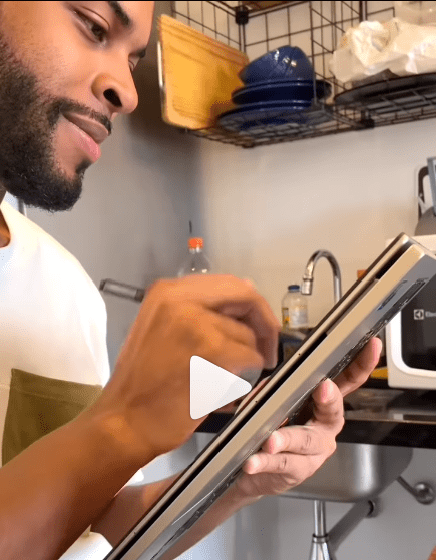 Marcelo working on laptop