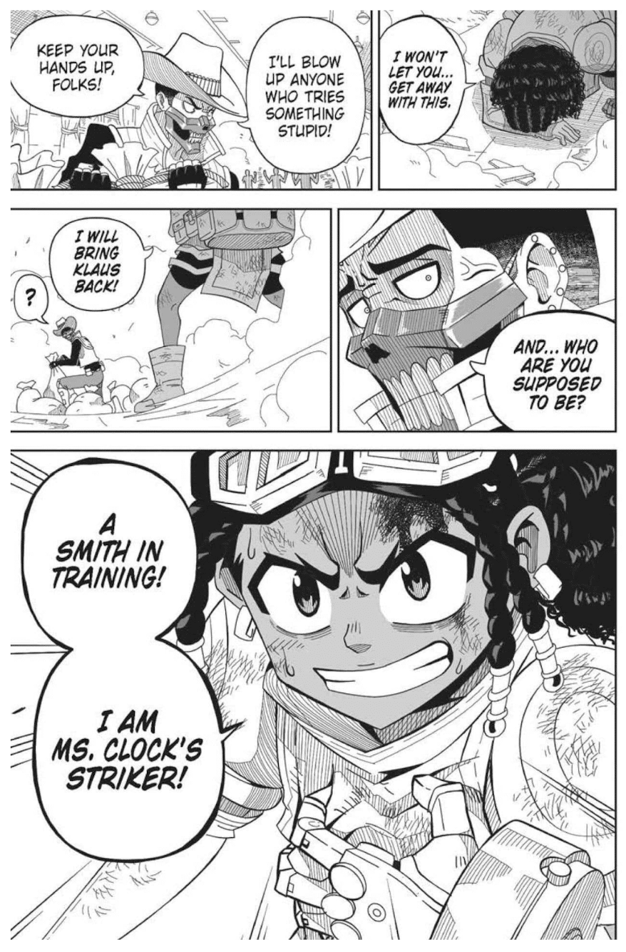Comic panel from Clock Striker