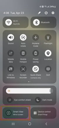 Samsung Galaxy S24 Smart View