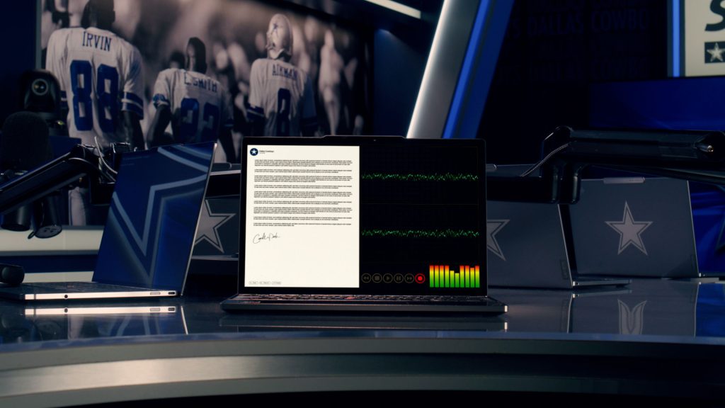 Lenovo PC with data readouts