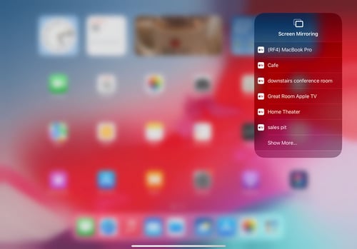 iPadOS 18 AirPlay receiver list