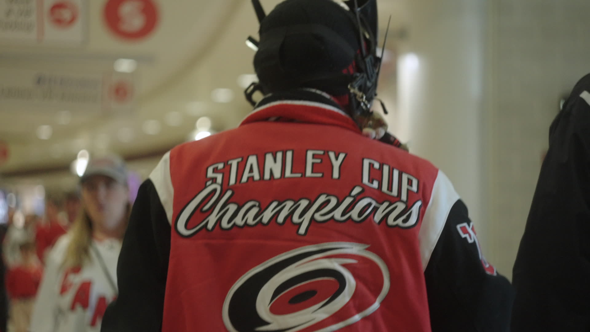 Stanley Cup Champions jacket worn in the Lenovo Center