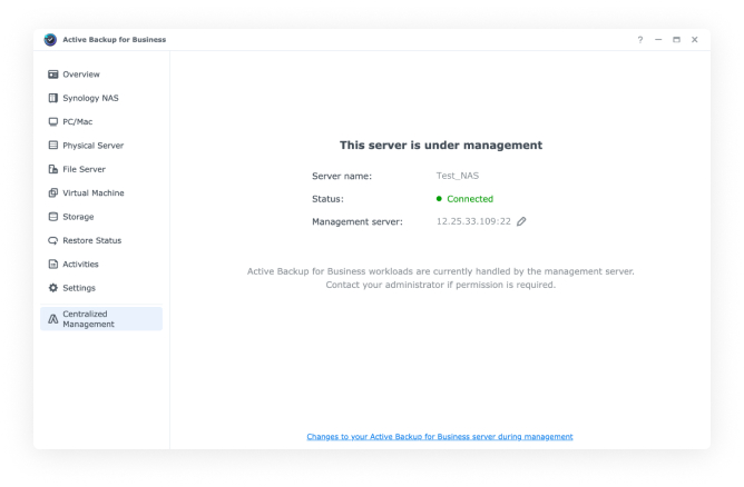 Active Backup for Business has joined the ActiveProtect cluster