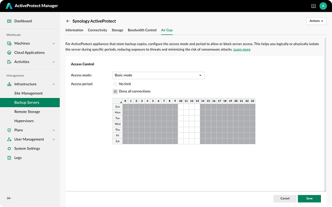 ActiveProtect's air-gapping capabilities