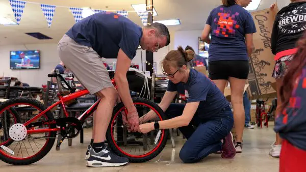 In North Carolina, Lenovo employees organized a community bike tour to raise awareness and funds for local nonprofits