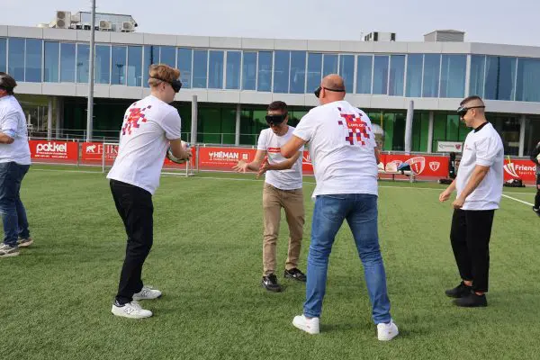 In Amsterdam, Lenovo employees joined the Football for All program